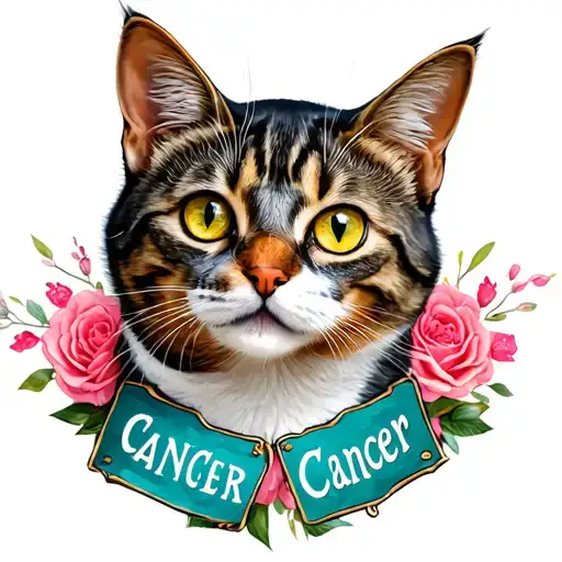 Cancer Cat And Sign