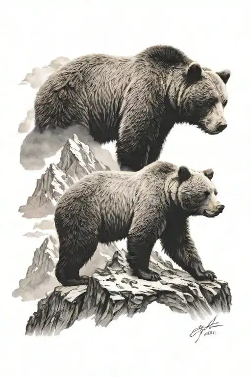 Bear With Mountains