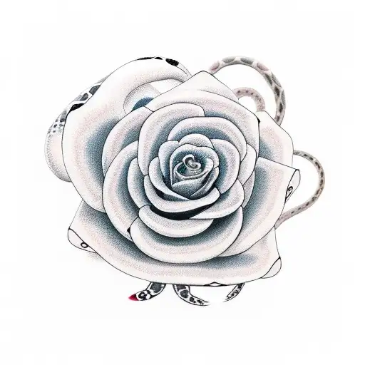 Colored Snake With Flowers