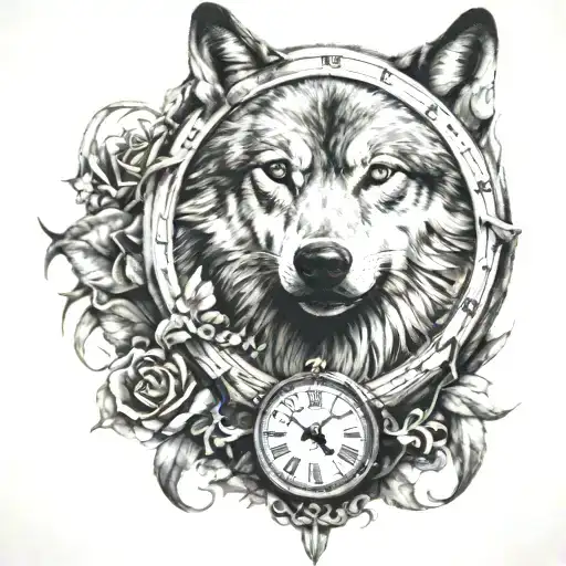 Compos Clock Wolf