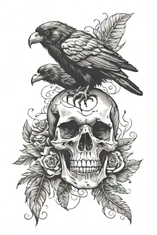 Skull And Raven