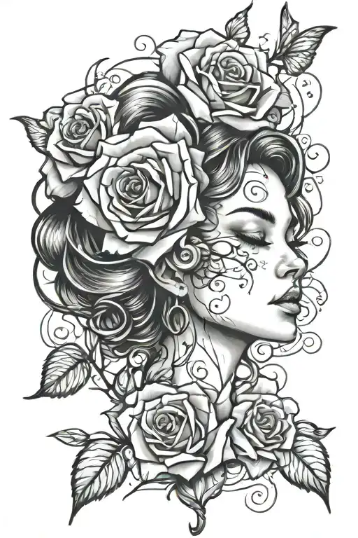 Music Rose Girl Face Morphing