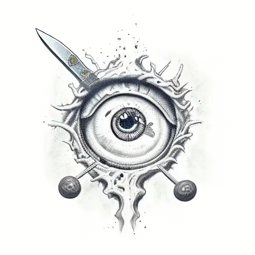 Sword Going Through A Rotten Eyeball