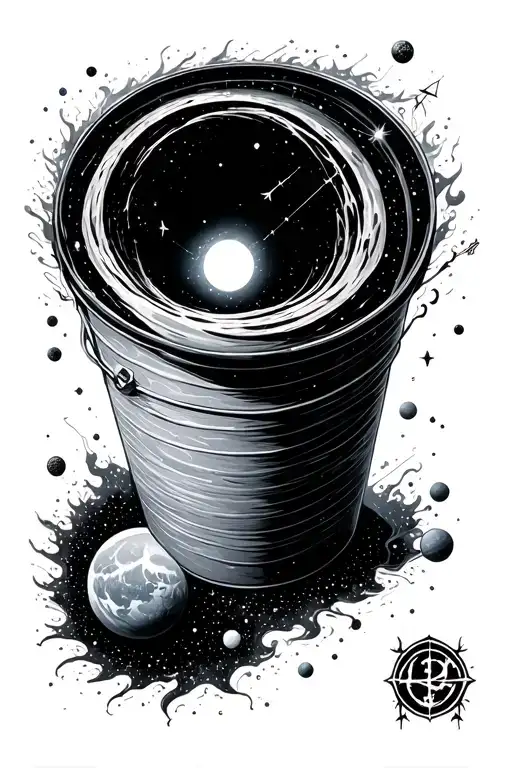 Upper Arm Sleeve Space Black Hole And Constellation Of A Bucket