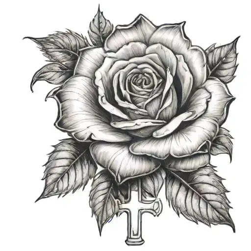 Cross And A Rose