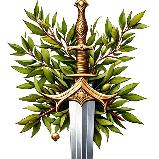 Sword Wrapped In Olive Branches