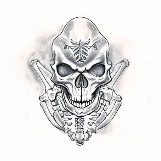 Bodybuilder As A Skeleton