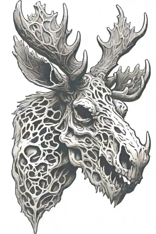 Evil Moose Skull Mysterious