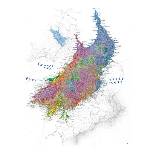 Color Blended Map Of Siuth Korea And New Zealand