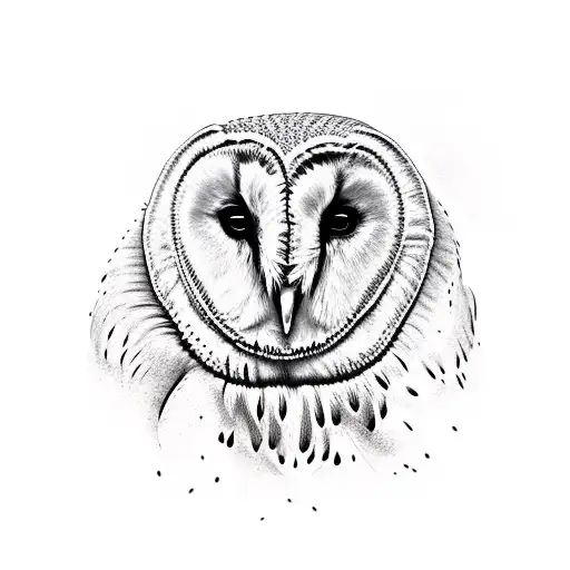 Barn Owl Head