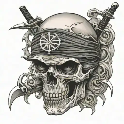 Death Before Dishonor Ninja Skull