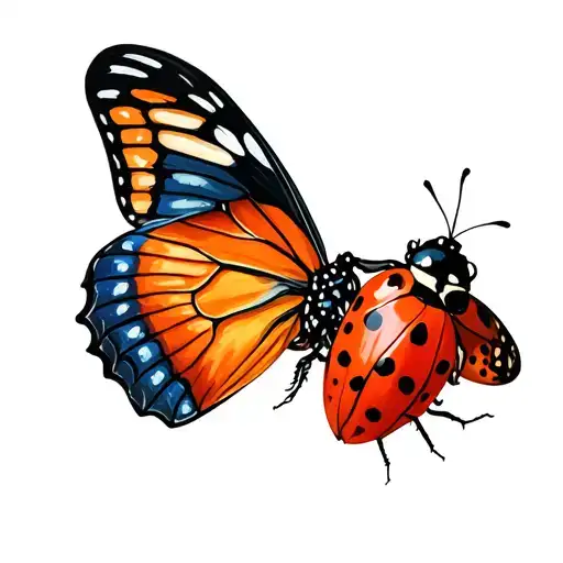 Butterfly And Ladybug