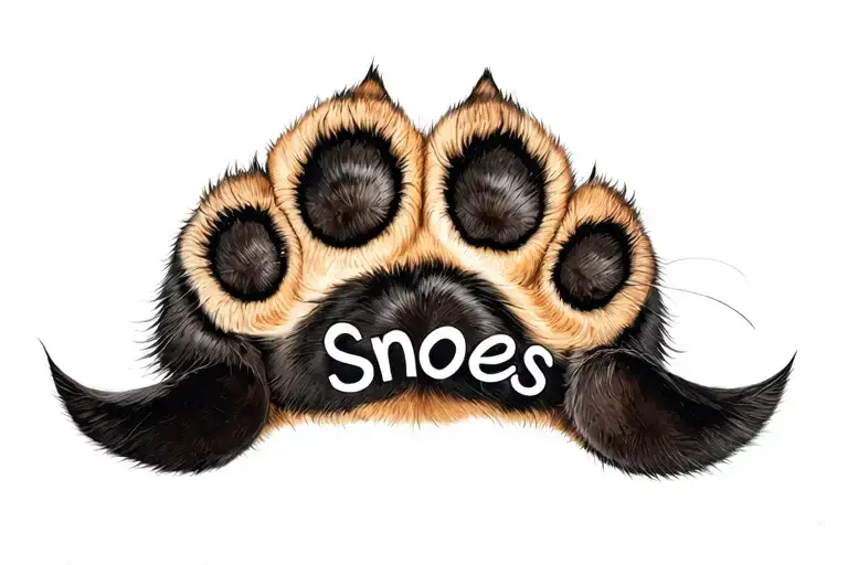 Cat Paw With Name Snoes In It