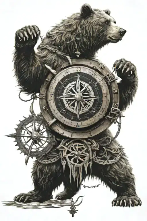 Bear Viking Compass