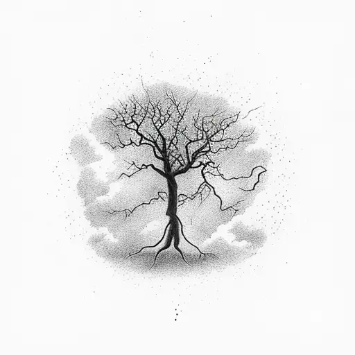 Tree Gets Struck By Lightning