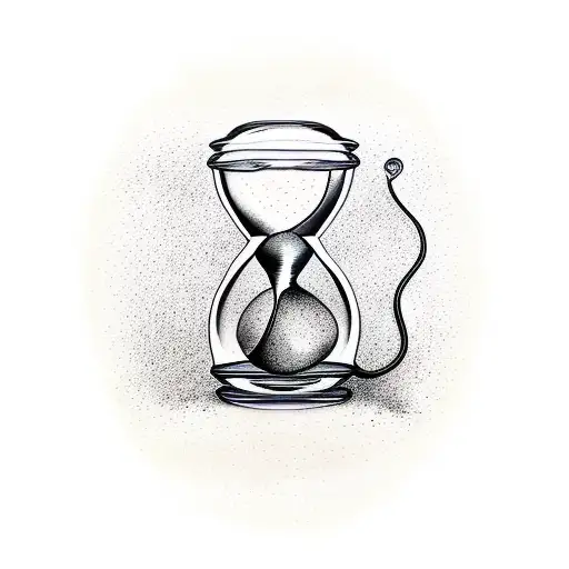 Hourglass With Words Flowing As The Sands Through It