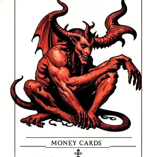 Money Card Tarot Devil