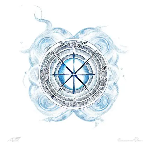 Aquarius Symbol On Chest