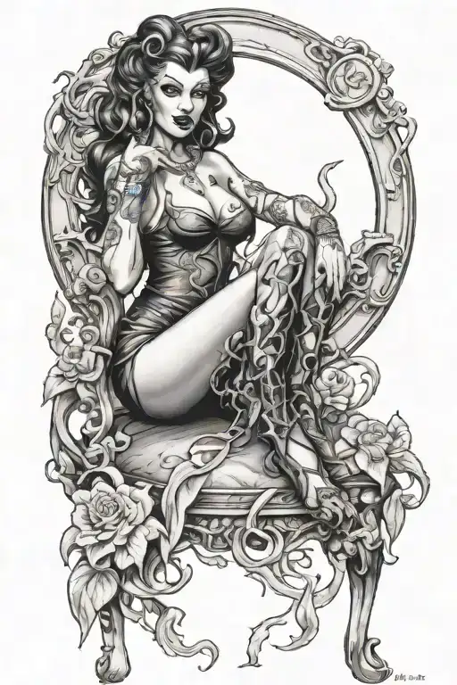 Sexy Lilith Demon Pinup Full Body