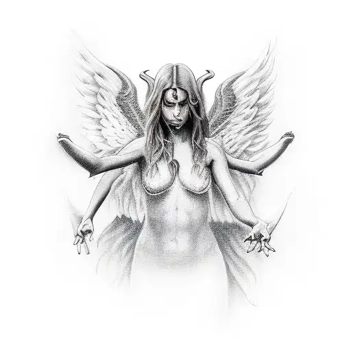 Woman Demon And Angel At The Same Time