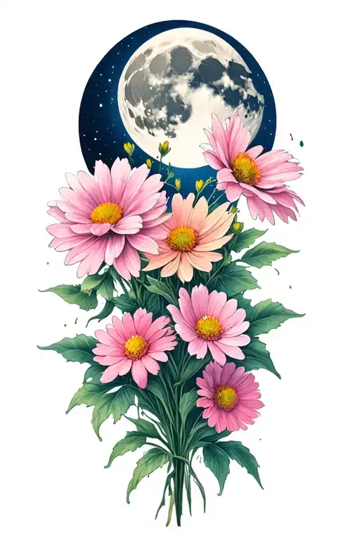 Wilted Flowers That Turn Into Beautiful Flowers Under The Moon