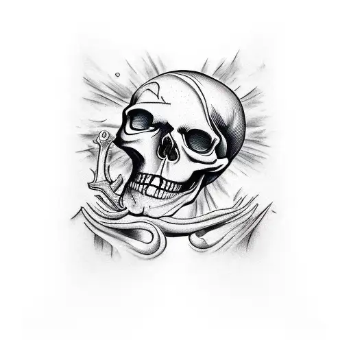 Skeletons Body With His Arm Scratching His Skull