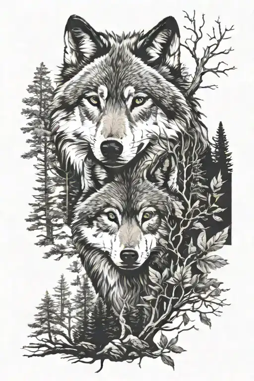 Wolf And Forest