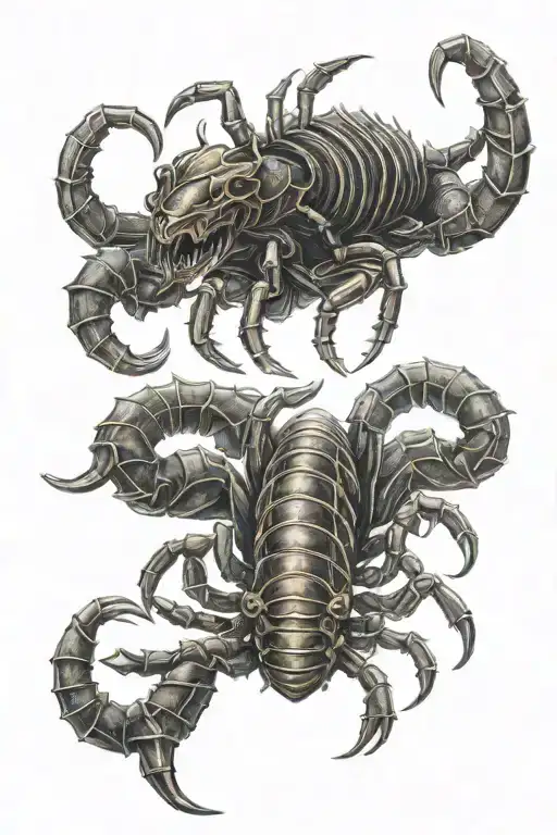 Scorpion With The Head Of Sauron In One Hand And The One Ring In The Other