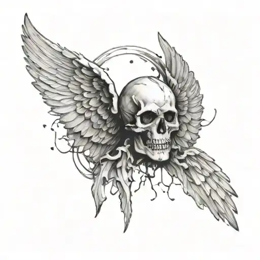 Angel Of Death Wings Spread Wide Open