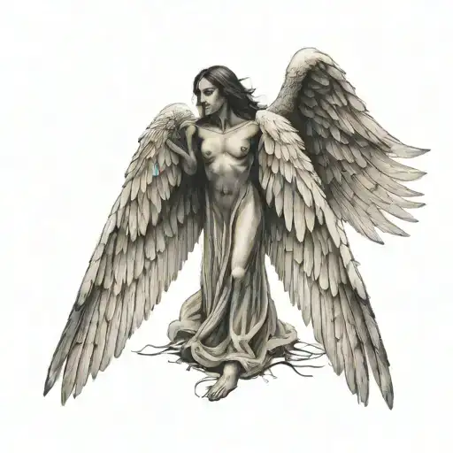 Angel Of Death Wings Spread Wide Open