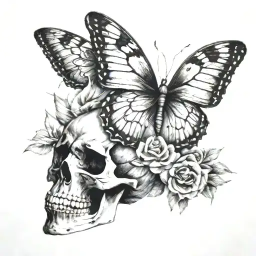 Butterfly With Skull