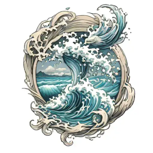 Water And Wind Blowing