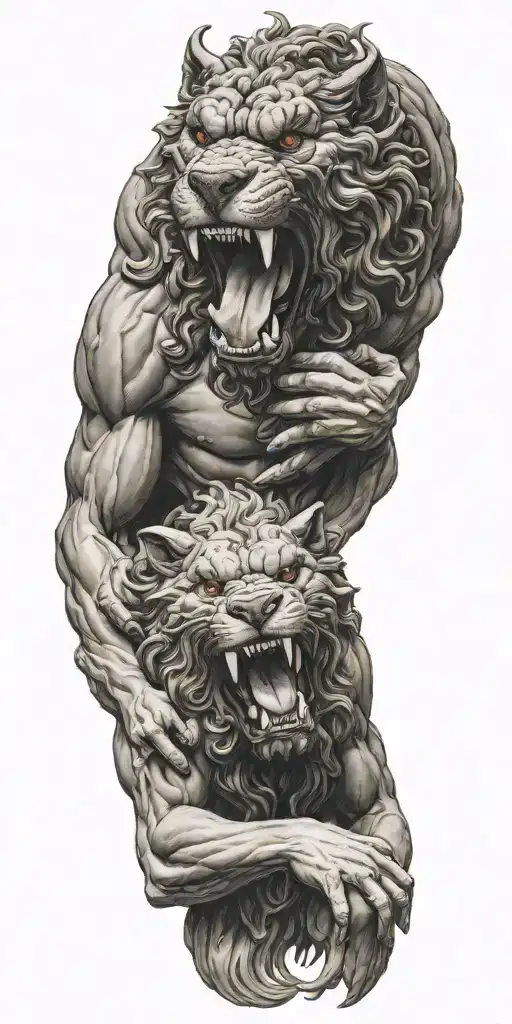 Hercules Choking Cerberus