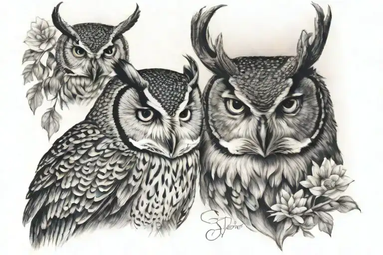 Owl And Deer