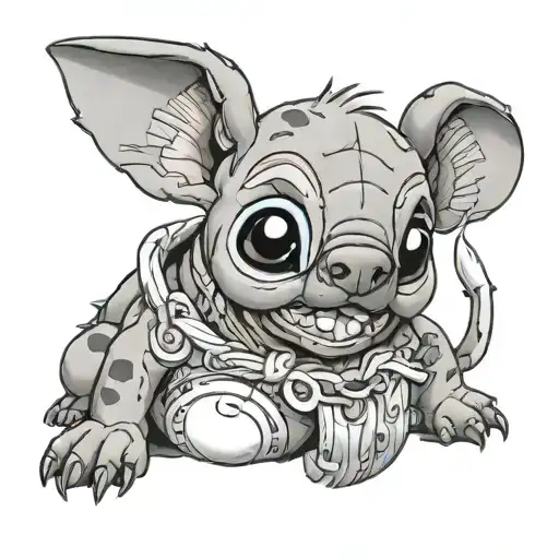 Disney Stitch And Caverpoo Dog