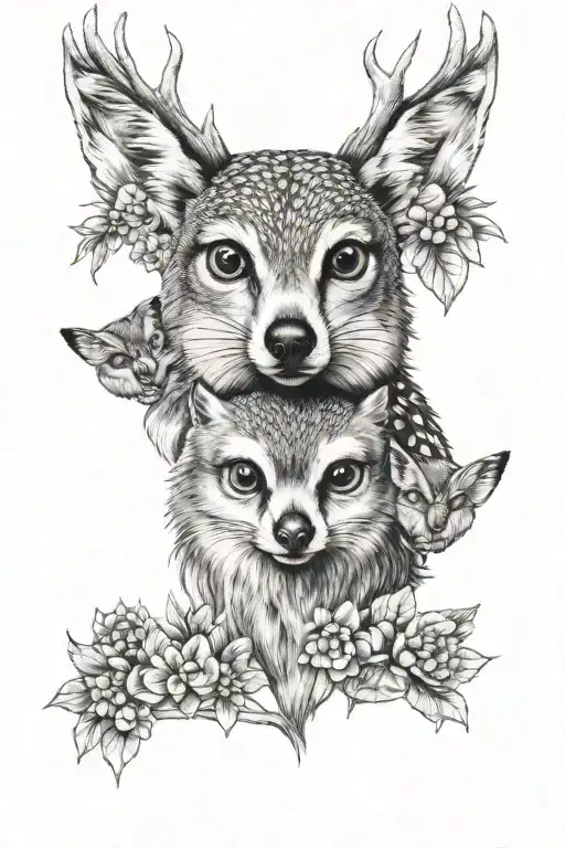 Deer Owl Bear Fox Squirrel Hedgehog