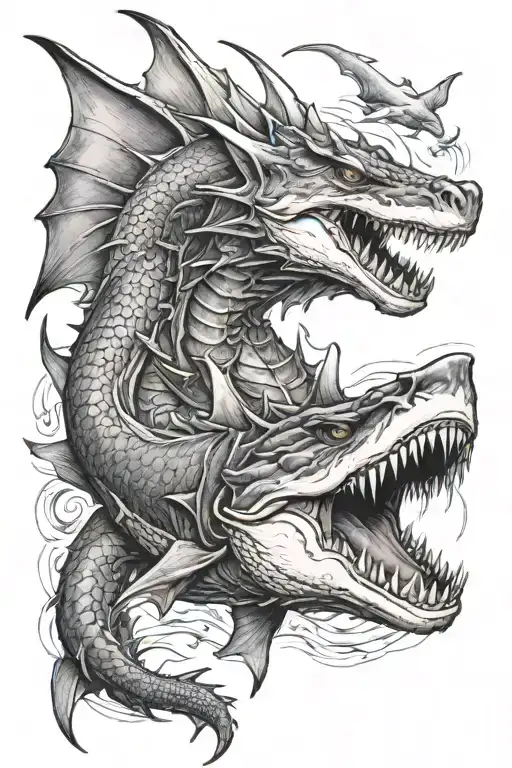 Dragon And Shark