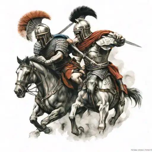 Spartan Against Hussar Fight