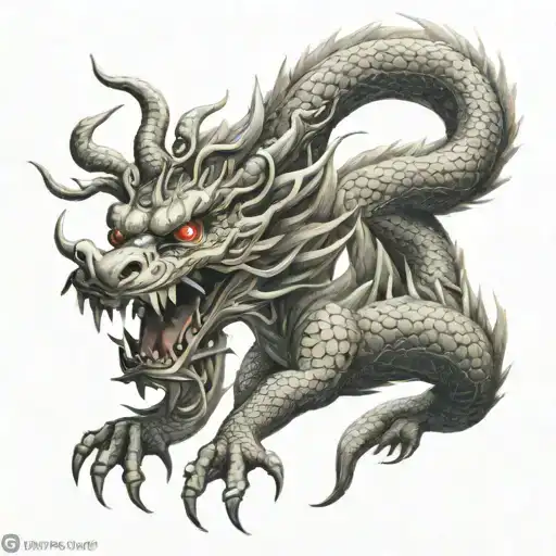 Chinese Dragon Wrapping Round Leg