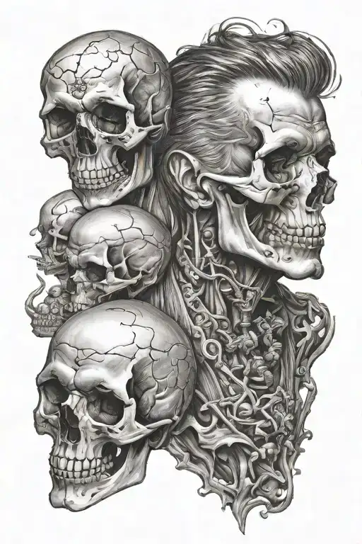 Man And Skull