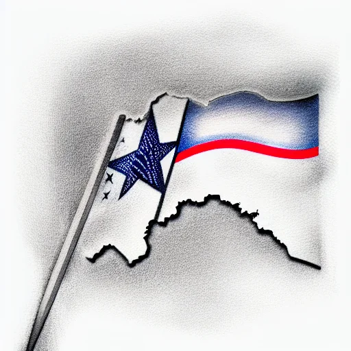 Texas And United States Flags Combined