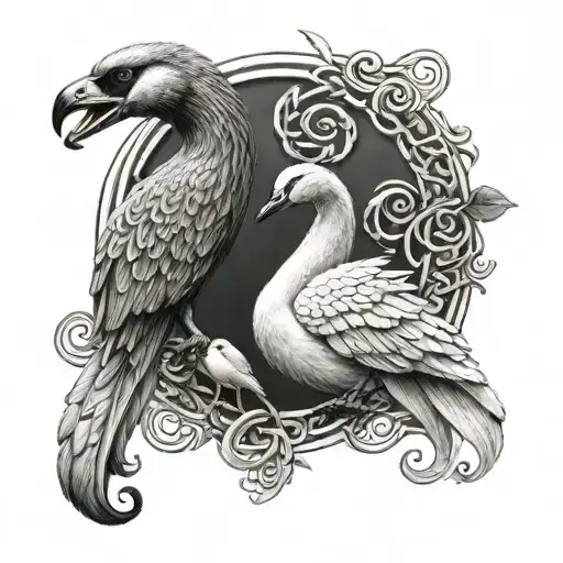 Swan And Wolf Celtic