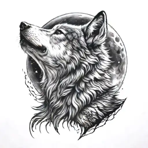 A Wolf Howling At A Moon Inside A Wolf Howling At Thee Moon Inside A Wolf Howling At The Moon
