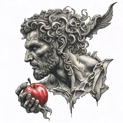 The Greek God Prometheus Gifting Fire To Mankind Apple
