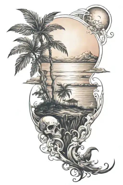 Sunset In The Design Featuring