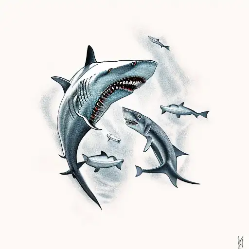 Shark And Bear Fighting