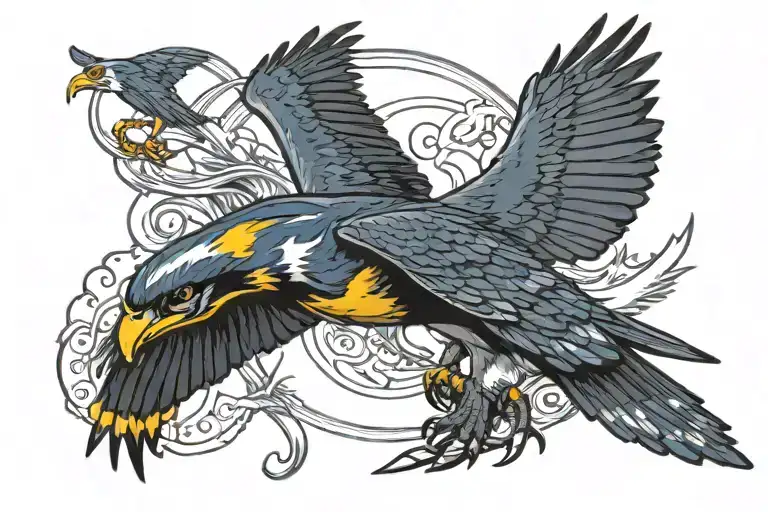 E-2 Hawkeye And Sea Hawk Football Logo Incorporated