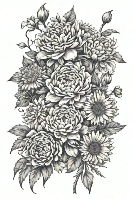 Carnation And Chrysanthemum And Daisy Bouquet