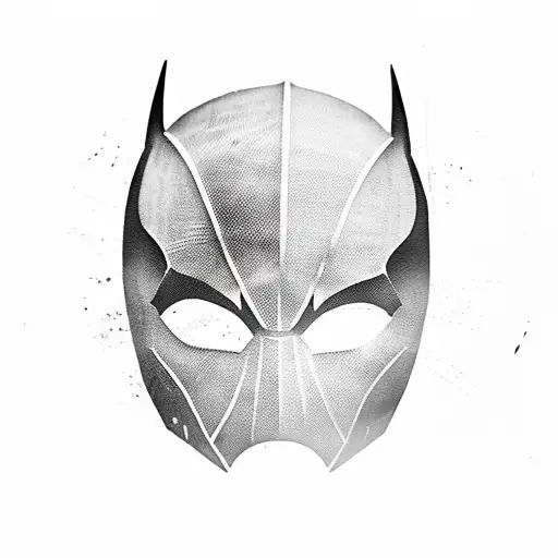 Batman Mask On Top Of Spider-man Mask With Batman And Spider-man Log Mixed In The Background