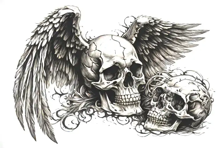 Skull With Wings